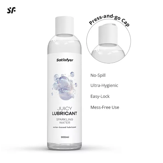 Satisfyer Juicy Sparkling Water - aromatizovaný lubrikační gel (300 ml)