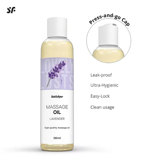 Satisfyer - masážní olej s levandulovou vůní (250 ml)