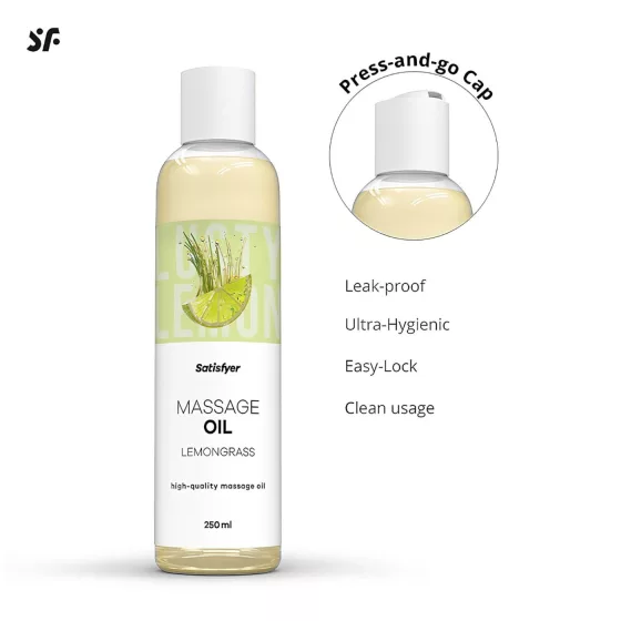 Satisfyer - masážní olej s vůní meduňky (250 ml)
