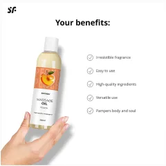Satisfyer - masážní olej - broskev - 250 ml