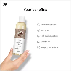 Satisfyer - masážní olej - kokos - 250 ml