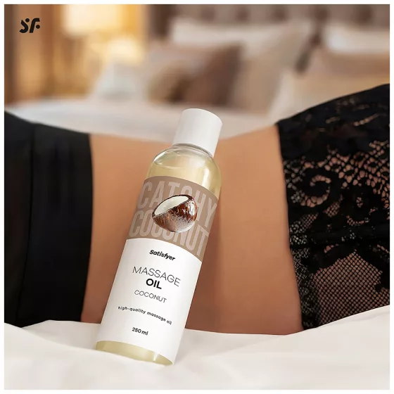 Satisfyer - masážní olej - kokos - 250 ml