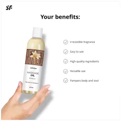 Satisfyer - masážní olej - vanilka - 250 ml
