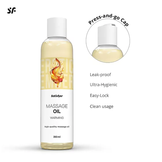 Satisfyer - masážní olej s hřejivým efektem (250 ml)