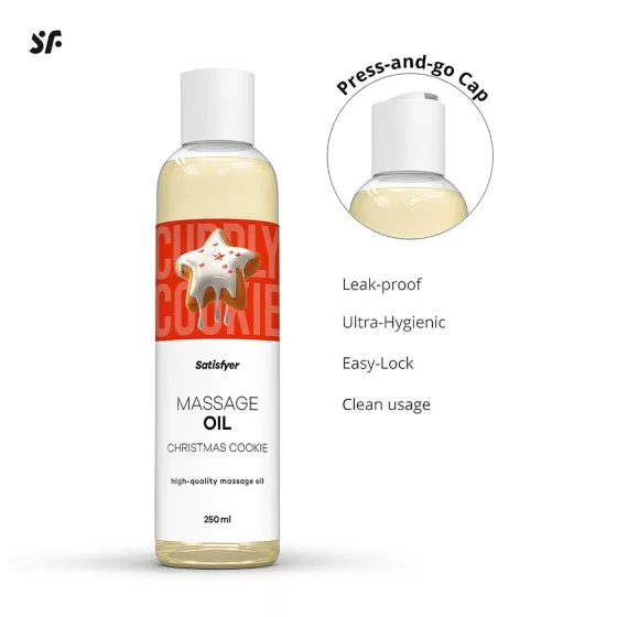 Satisfyer - masážní olej s vůní vánočního cukroví (250 ml)