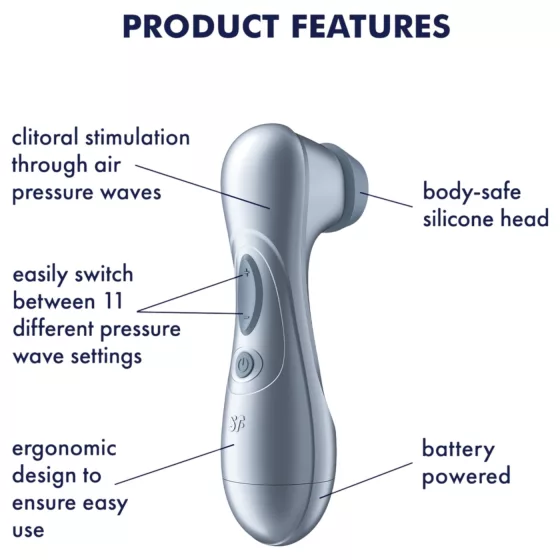 Satisfyer Pro2 Gen2 - stimulátor klitorisu na vlny vzduchu - modrý