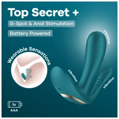   Satisfyer Top Secret+ - nositelný vibrátor se 3 rameny (zelený)