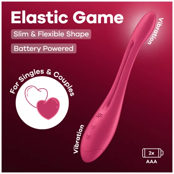 Satisfyer Elastic Game - flexibilní párový vibrátor (růžový)