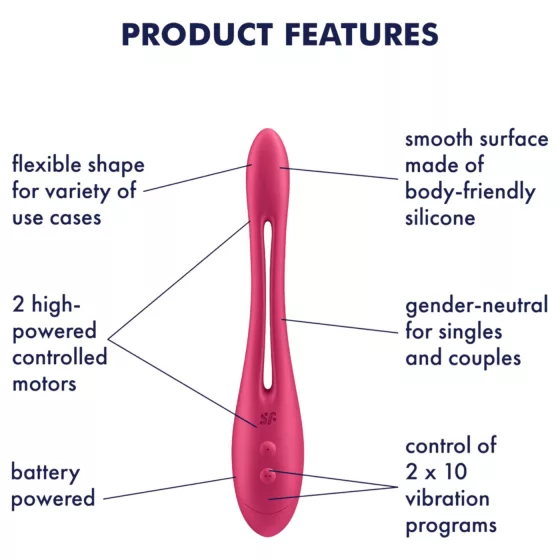 Satisfyer Elastic Game - flexibilní párový vibrátor (růžový)