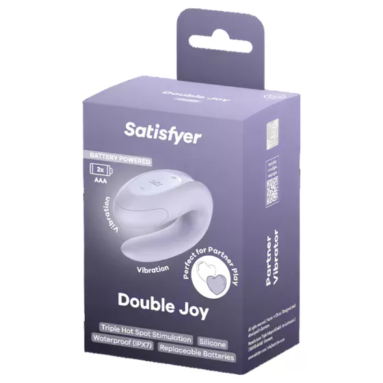 Satisfyer Double Joy - párový vibrátor (fialový)