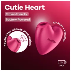   Satisfyer Cutie Heart - stimulátor klitorisu s tlakovými vlnami (růžový)