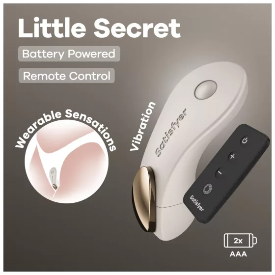 Satisfyer Little Secret - nositelné vibrační kalhotky (bílé)