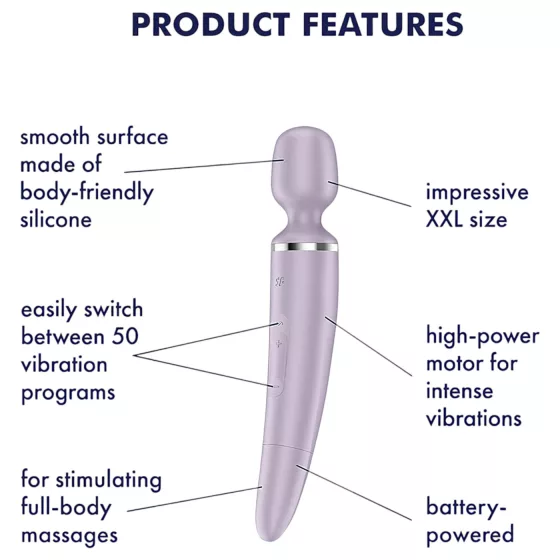 Satisfyer Wand-er Women - masážní vibrátor (fialový)