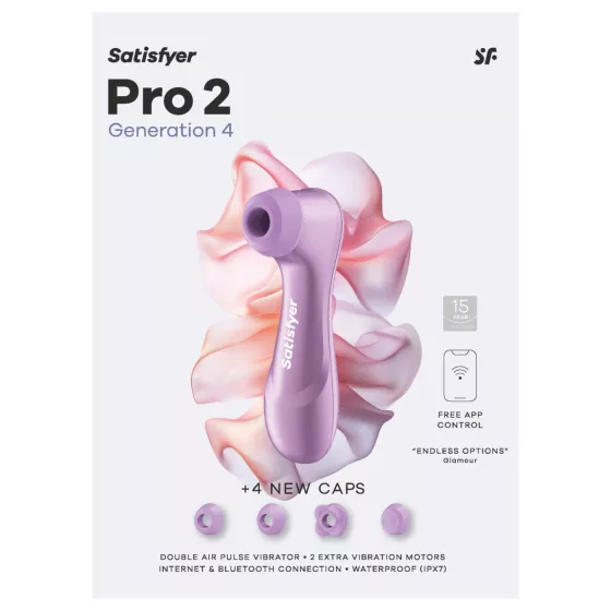 Satisfyer Pro 2 Gen4 - Aplikací řízený stimulátor klitorisu s tlakových vln (fialový)