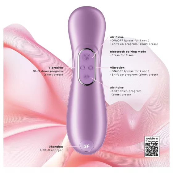 Satisfyer Pro 2 Gen4 - Aplikací řízený stimulátor klitorisu s tlakových vln (fialový)