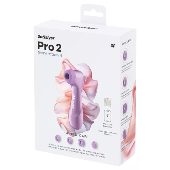 Satisfyer Pro 2 Gen4 - Aplikací řízený stimulátor klitorisu s tlakových vln (fialový)