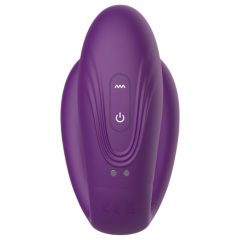   Mrow - akumulátorový, vodotěsný 3-motorový párový vibrátor (fialový)