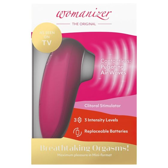 Womanizer Mini - vzduchový stimulátor klitorisu (červený)