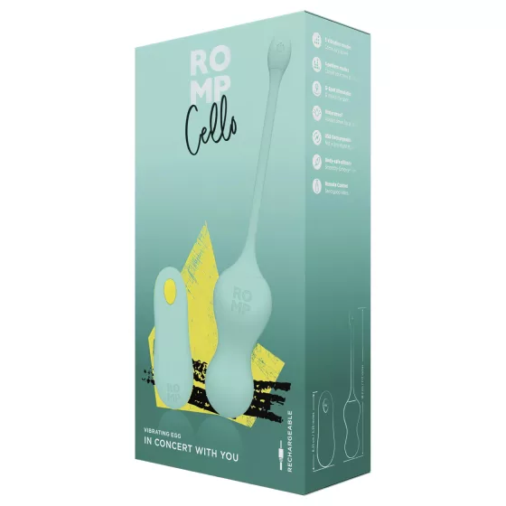 ROMP Cello - vibrační venušiny kuličky s dálkovým ovládáním - zelené