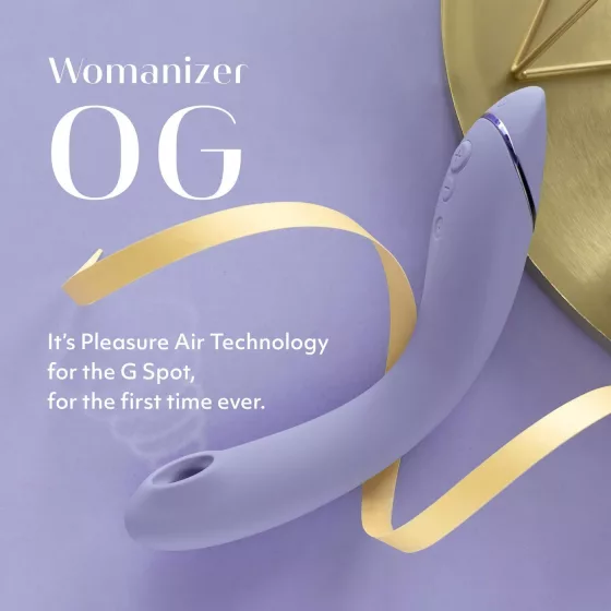 Womanizer OG - vibrátor na G-bod s tlakovými vlnami 2v1 - dobíjecí - fialový