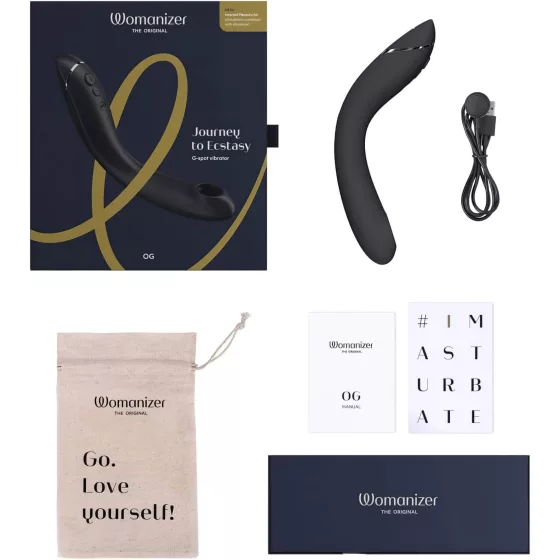 Womanizer OG - dobíjecí vibrátor 2v1 s tlakovou stimulací - černý
