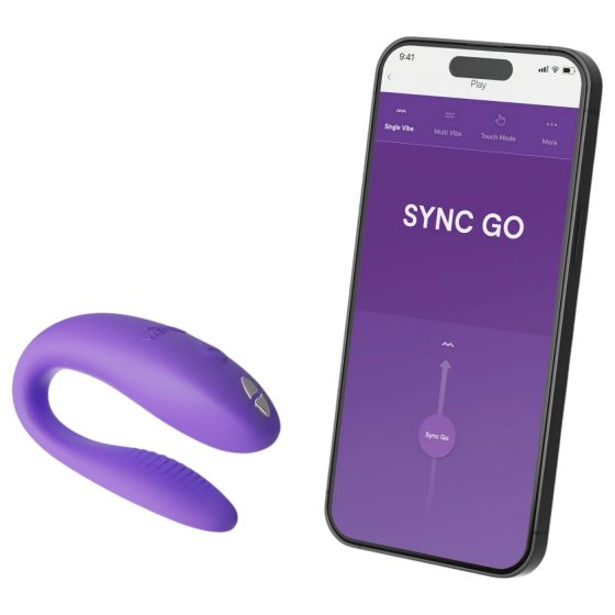We-Vibe Sync Go - chytrý, dobíjecí párový vibrátor (fialový)