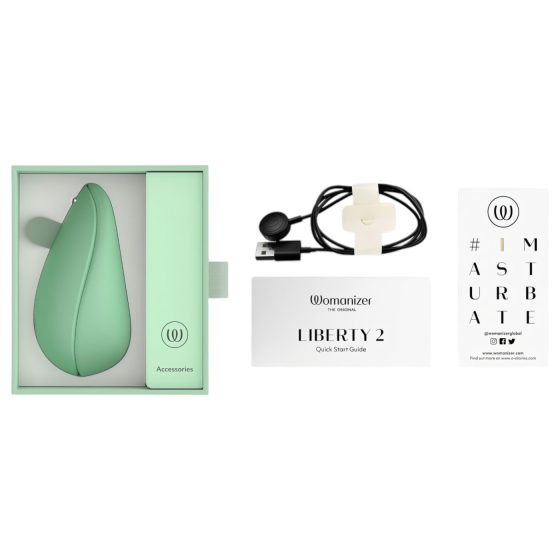 Womanizer Liberty 2 - dobíjecí stimulátor klitorisu s tlakových vln (zelený)