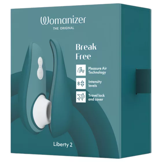 Womanizer Liberty 2 - stimulátor klitorisu na vlny - dobíjecí - tmavě zelený