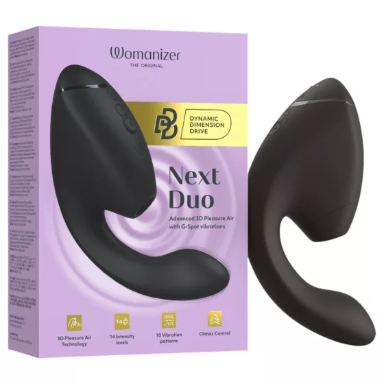 Womanizer Next Duo - 2v1 vibrátor na bod G (černý)