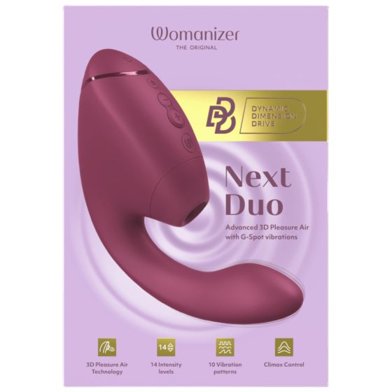 Womanizer - vibrátor na G-bod a klitoris 2v1 - růžová