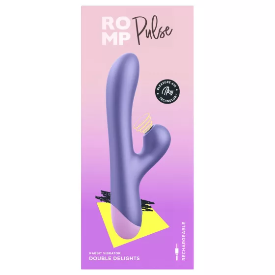 ROMP Pulse - vibrátor na G-bod s tlakovou stimulací klitorisu - fialová