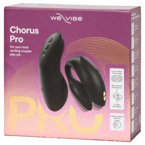 We-Vibe Chorus Pro - párový vibrátor - chytrý, s dálkovým ovládáním - černý