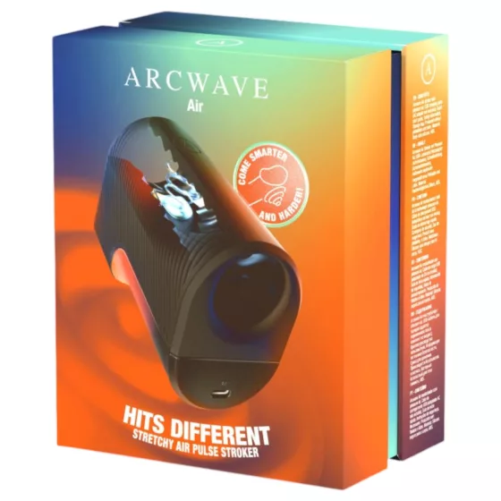Arcwave Air - vzduchovými vlnami stimulující, roztažitelný akumulátorový masturbátor (černý)