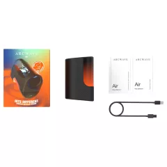   Arcwave Air - vzduchovými vlnami stimulující, roztažitelný akumulátorový masturbátor (černý)