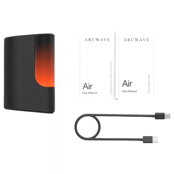 Arcwave Air - vzduchovými vlnami stimulující, roztažitelný akumulátorový masturbátor (černý)