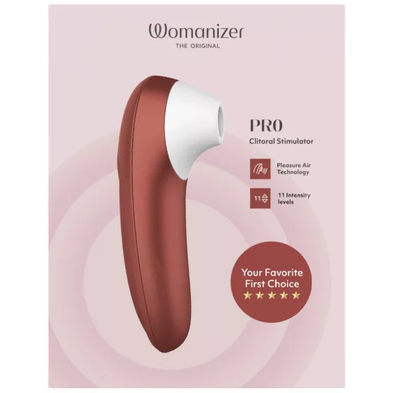 Womanizer Pro - stimulátor klitorisu s tlakových vln (červený)