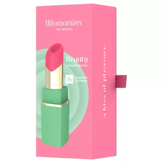 Womanizer Beauty - stimulátor klitorisu s vlnami vzduchu ve tvaru rtěnky (zelený)