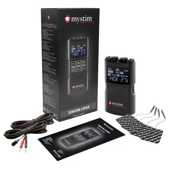 mystim Tension Lover 2 - elektro stimulátor sada - digitální - černý