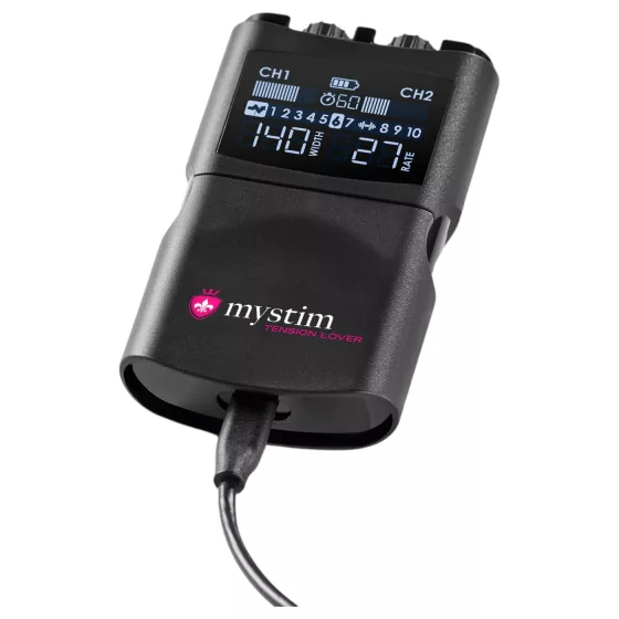 mystim Tension Lover 2 - elektro stimulátor sada - digitální - černý