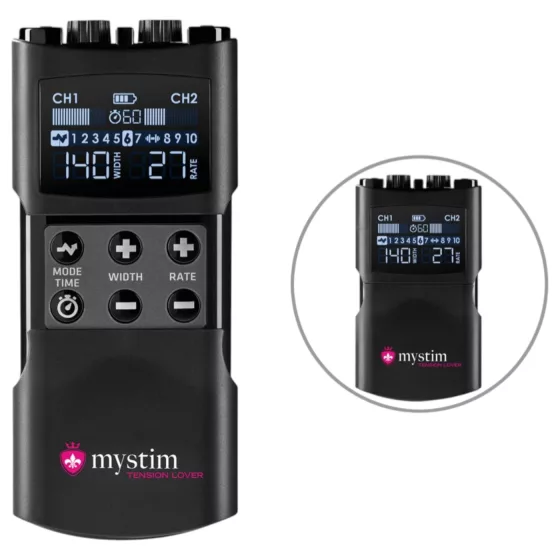 mystim Tension Lover 2 - elektro stimulátor sada - digitální - černý