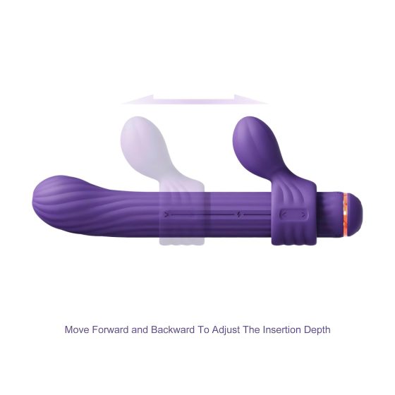 Magic Stick - vibrátor s vyměnitelnými nástavci (fialový)