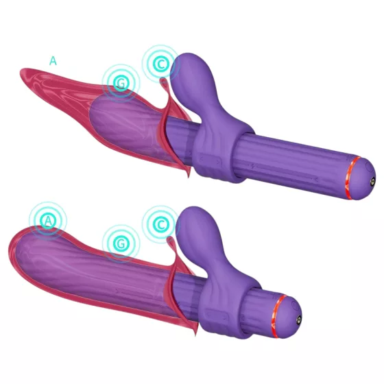 Magic Stick S1 - vibrátor s více funkcemi - fialový