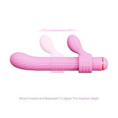   Magic Stick - vibrátor s vyměnitelnými nástavci (růžový)