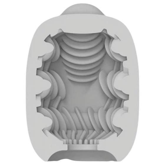 VIBEGGS Ribs Delight - vibrační vajíčko masturbátor - bílý