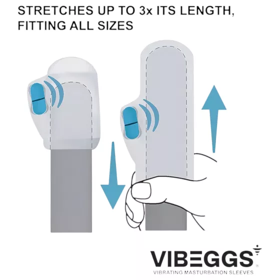 VIBEGGS Twisty Tongues - vibrační vajíčkový masturbátor (bílý)
