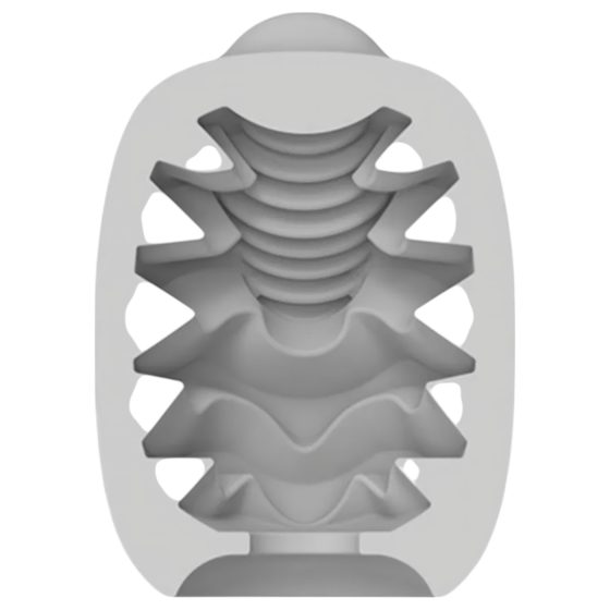 VIBEGGS Candy Curves - vibrační vajíčko masturbátor (bílé)
