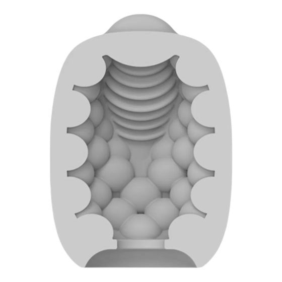 VIBEGGS Blow Misty - vibrační vajíčko masturbátor - bílá