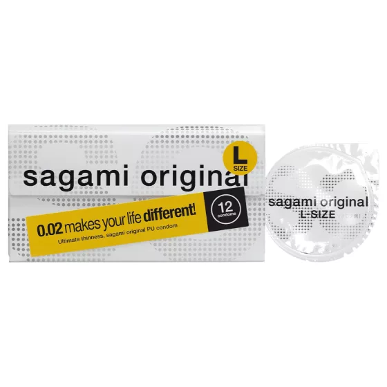 Sagami Original 0,02 L - kondom - 58 mm - 12 ks
