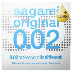   Sagami Original 0,02 - extra lubrikovaný kondom - 55mm - 1 ks