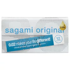   Sagami Original 0.02 - extra lubrikovaný kondom - 55mm - 12 ks